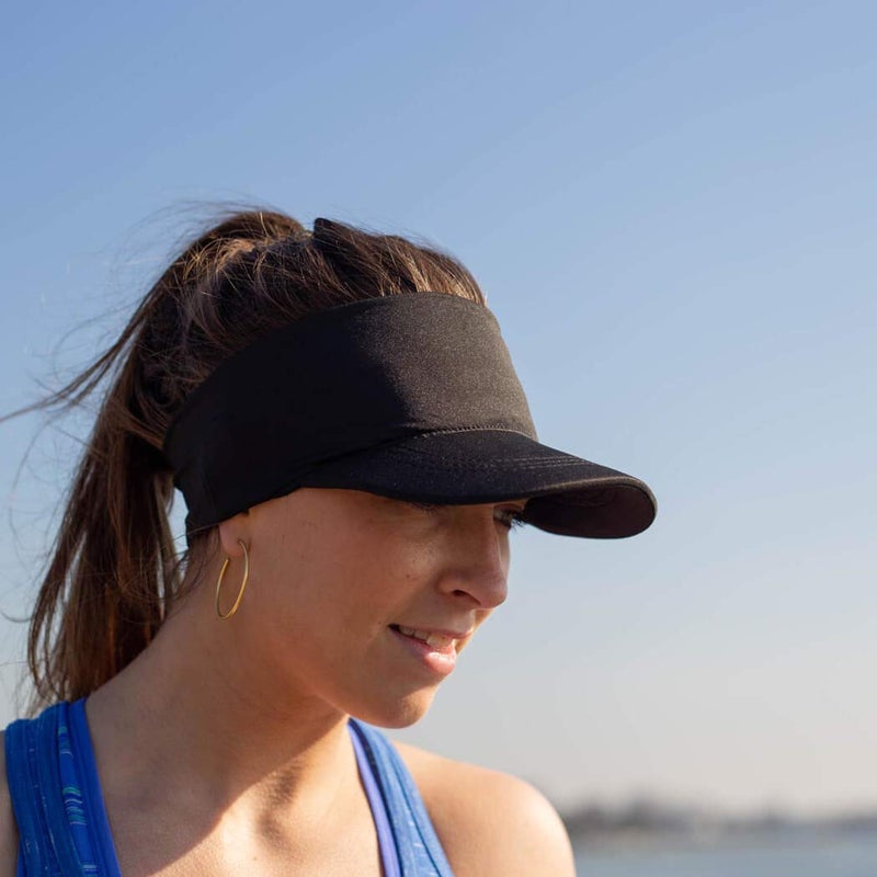 Gone For a Run Runners Lightweight Comfort Performance Visor | Black | One Size Fits Most - Image 4